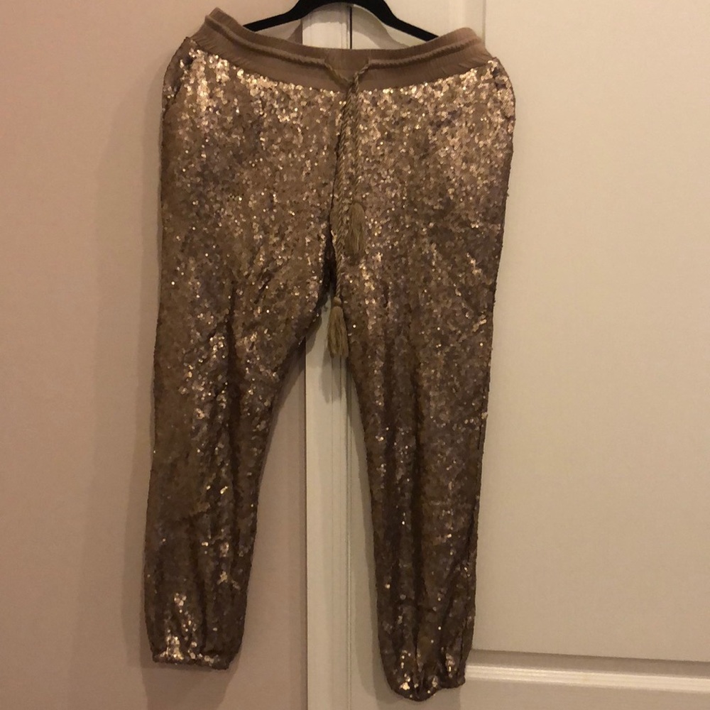 Sparkly mock sweat pants